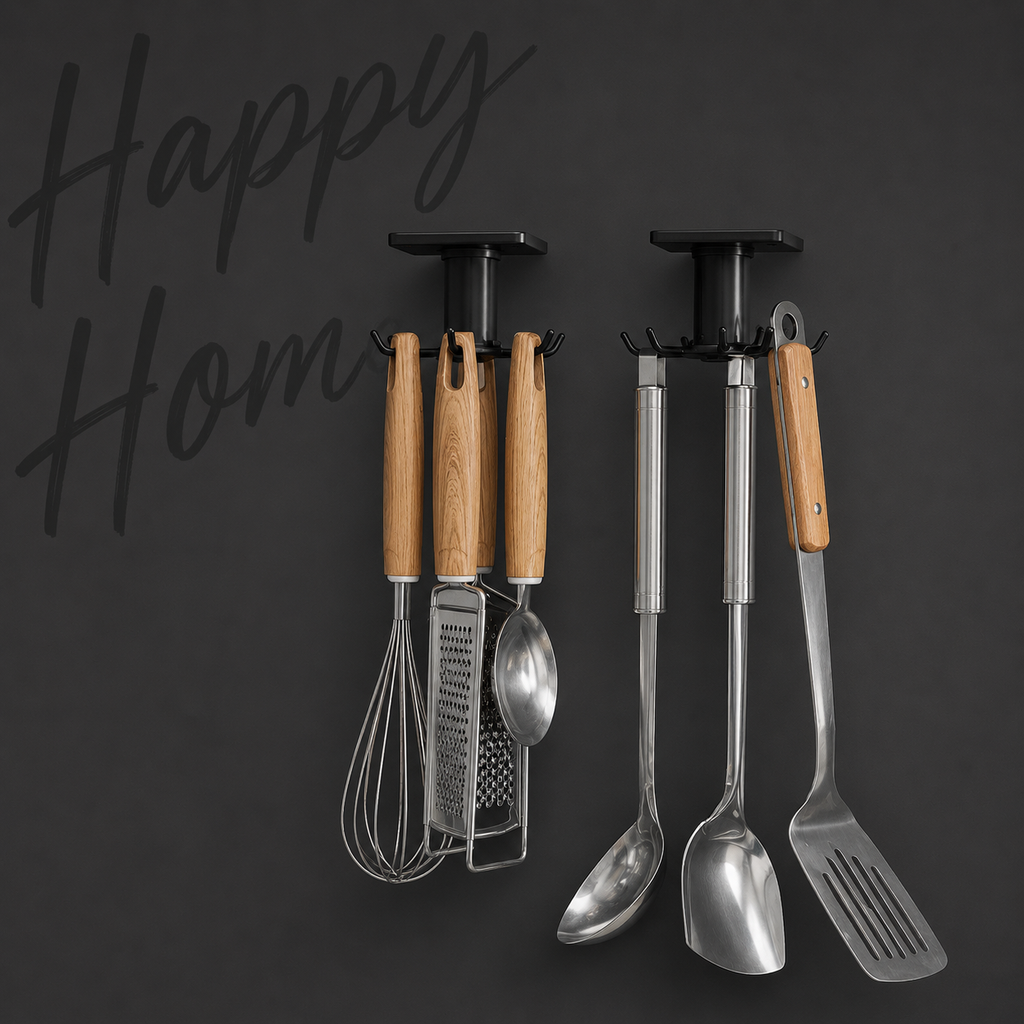 Kitchen Hooks Rotating Storage Rack